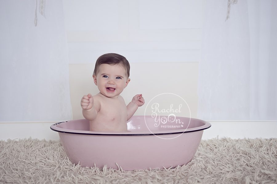 6 months old baby at studio - baby photography vancouver