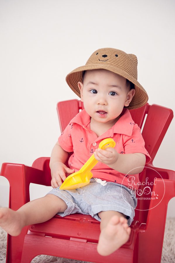 baby boy with a beach theme - baby photography vancouver