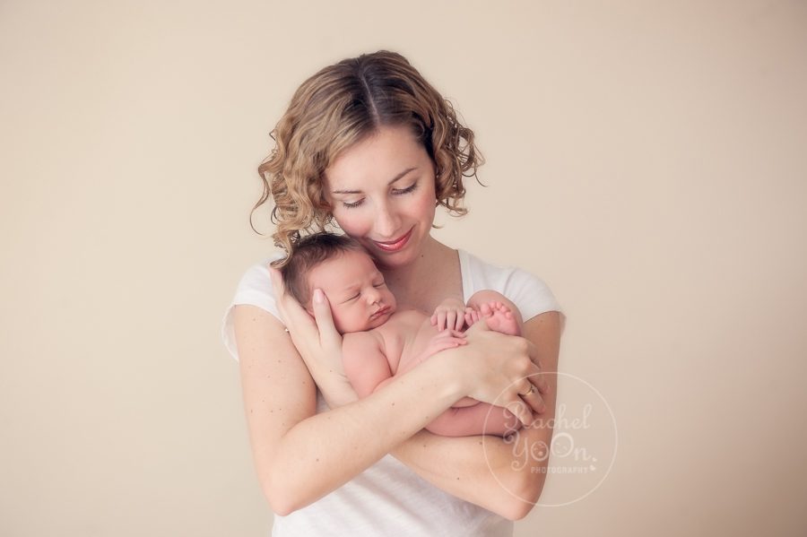 newborn baby girl with mom - newborn photography vancouver