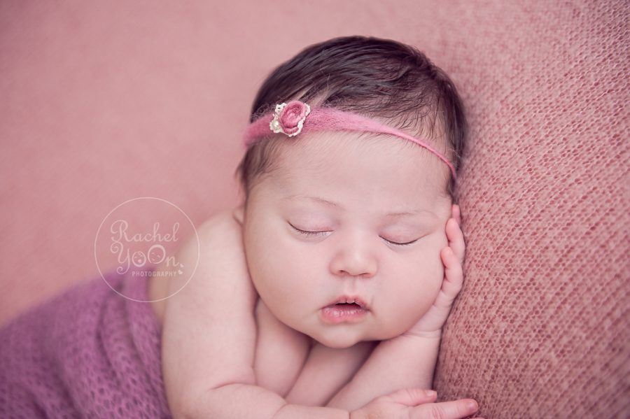 newborn baby girl close up - newborn photography vancouver