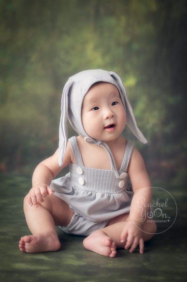 baby in rabbit outfit - baby photography vancouver