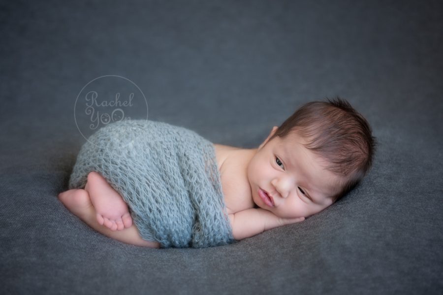 newborn baby boy in bum up pose - newborn photography vancouver