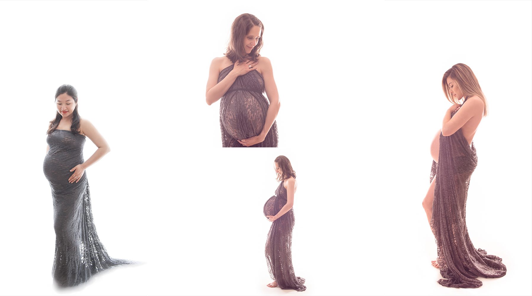 Lacey Wrap Grey - maternity gowns from Rachel Yoon Photography