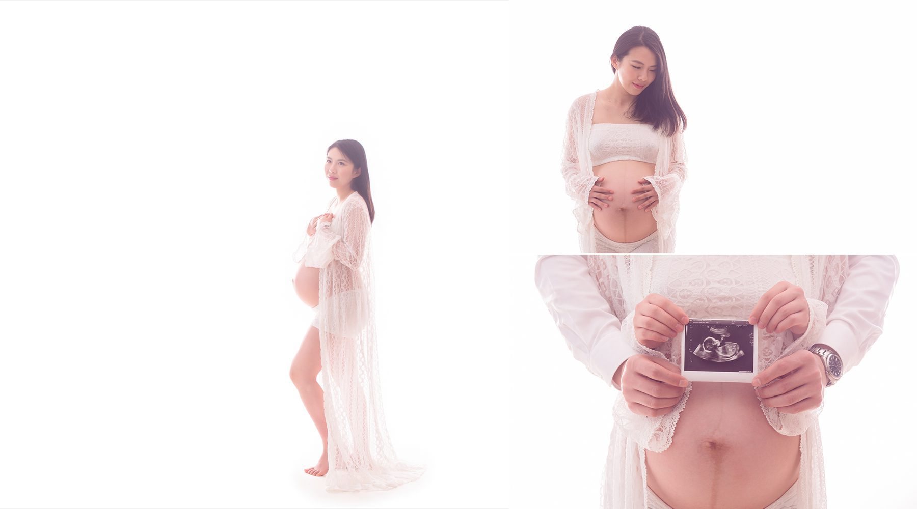 Dreamy Mama Robe White - maternity gowns from Rachel Yoon Photography