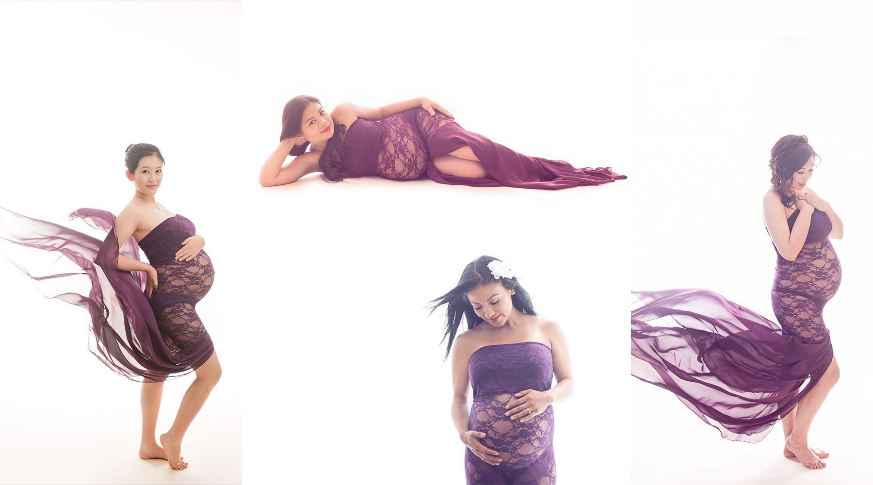 Little Mama La Belle Purple - maternity gowns from Rachel Yoon Photography