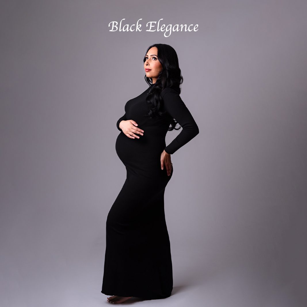 Vancouver Maternity Gown - Black Elegance