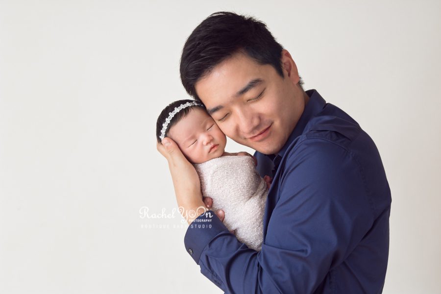 newborn baby with dad - newborn photography vancouver