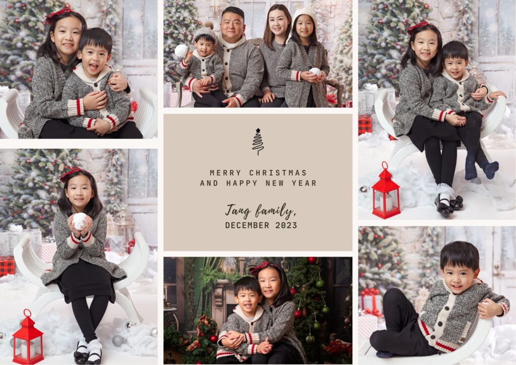 Perfect Christmas cards with family photos done at Christmas mini session