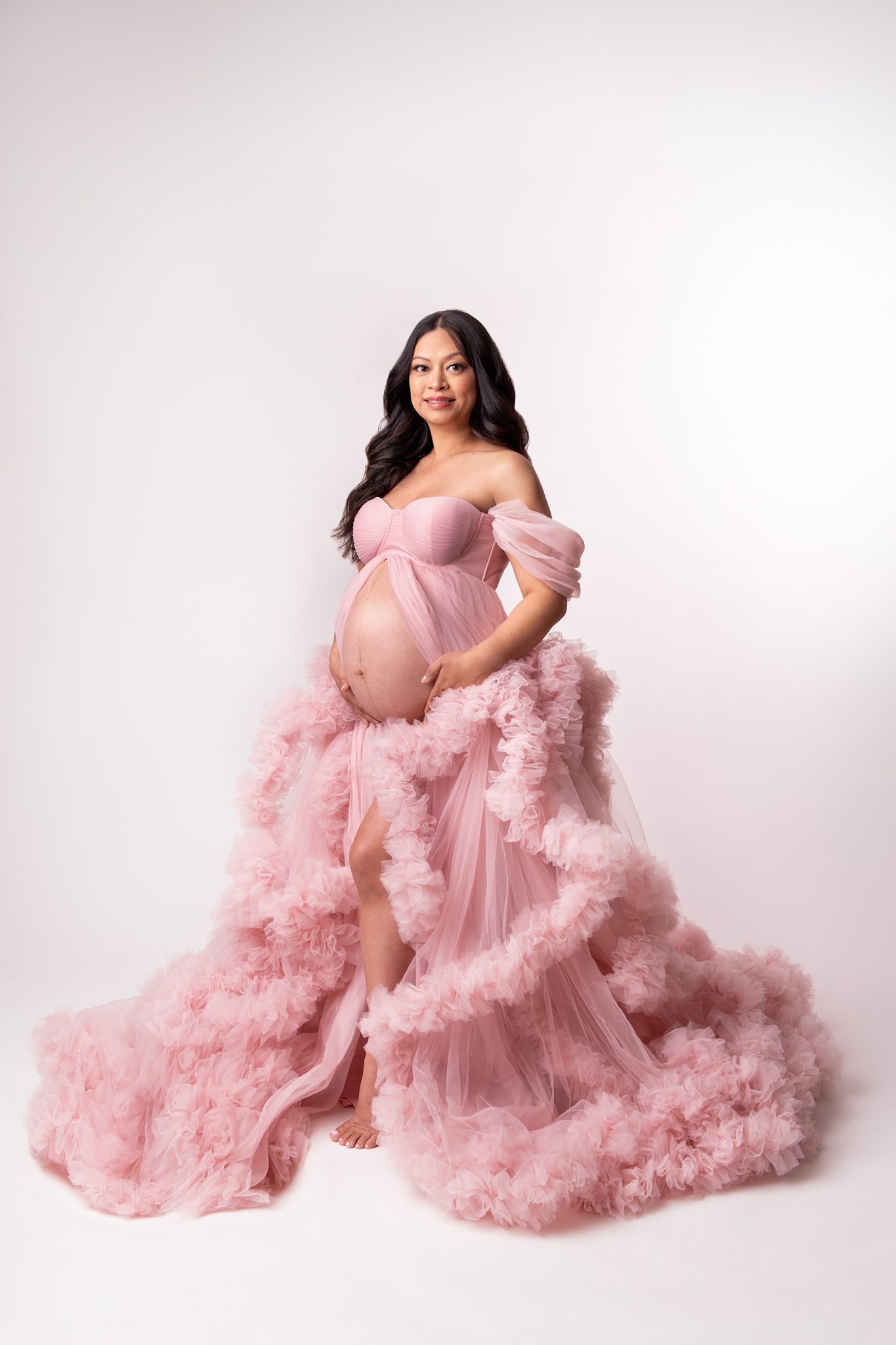 glamorous maternity gown - vancouver maternity photography