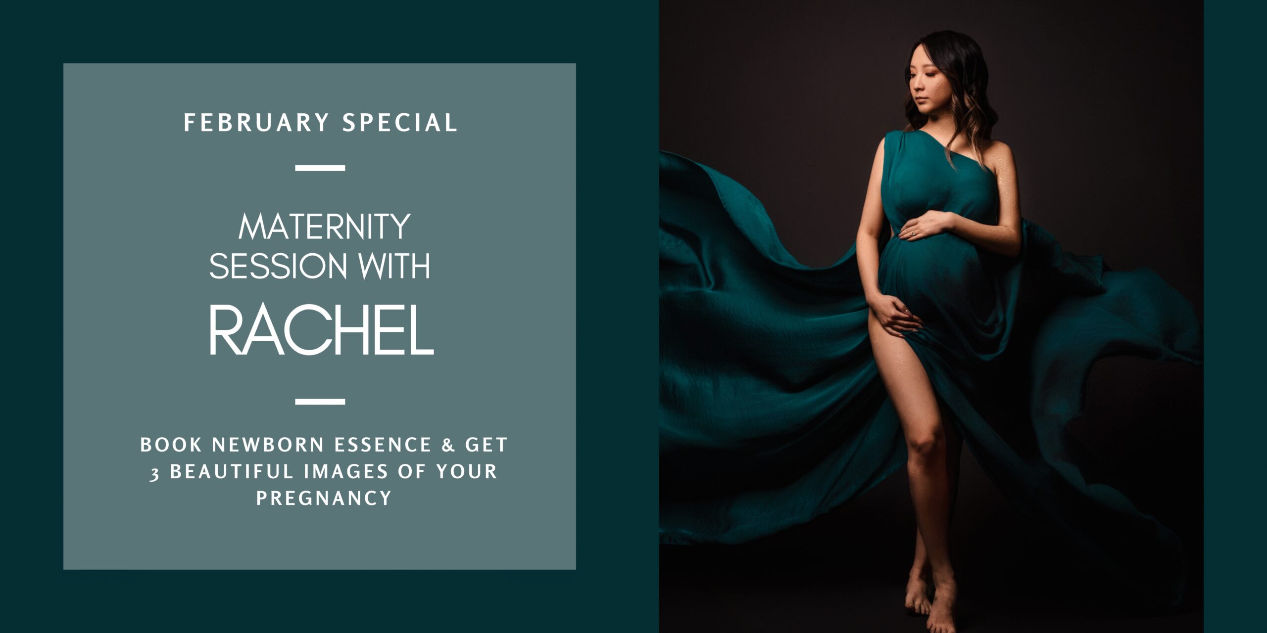 February Special - Maternity Photography with Rachel when you book a Newborn Essence